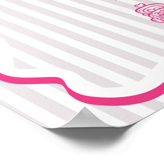 Whimsical Pink Order of Events Timeline Poster (Hoek)