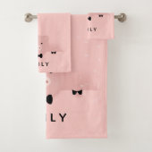 Whimsical pink pig cute Farm Animal (En situation)