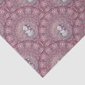 Whimsical Pink Snowman Mandala Art Deco Scallop Tissuepapier (Detail)