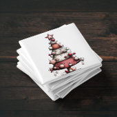 Whimsical Pink Star Tree Christmas Magnet Magneet