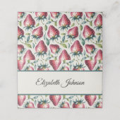 Whimsical Pink Strawberry Summer Naam (Buitenkant ongevouwen)
