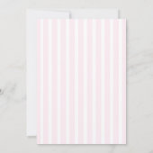 Whimsical Pinstripe Bow Wedding Save the Date Kaart (Achterkant)