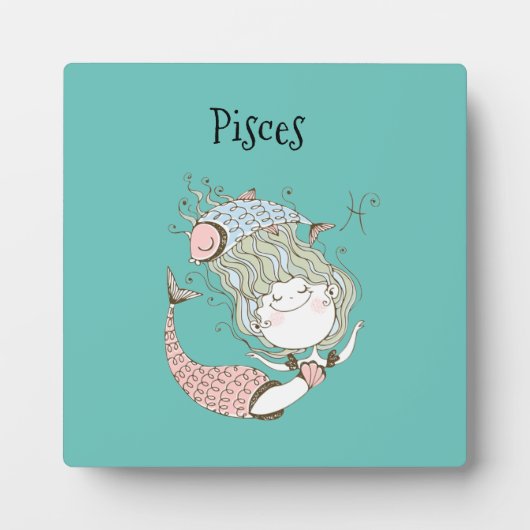 Whimsical Pisces Mermaid Fotoplaat (Voorkant)