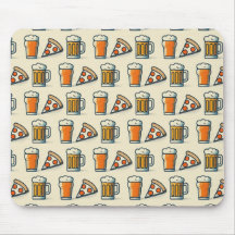 Whimsical Pizza and Beer Pattern