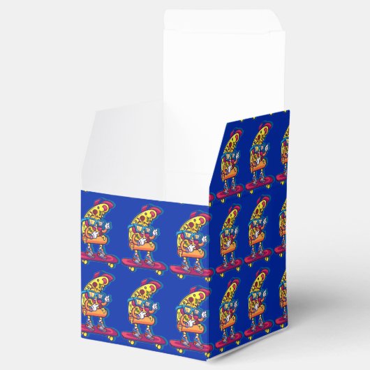 Whimsical Pizza Party Cube Bedankdoosjes (Geopend)