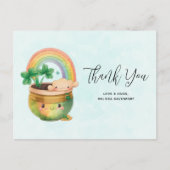 Whimsical Planter met Rainbow & Clover Hartelijk d Briefkaart (Voorkant)