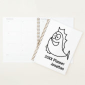 Whimsical Poisson noir et blanc (Devant avec enveloppe)