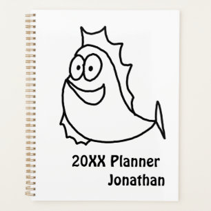 Whimsical Poisson noir et blanc