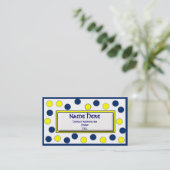 Whimsical polka dot Calling Card Contactkaartje (Staand voorkant)
