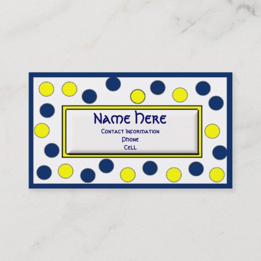 Whimsical polka dot Calling Card Contactkaartje (Voorkant)