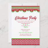 Whimsical Polka Dot Holiday Colour Kerstparty Kaart (Voorkant)