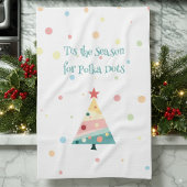 Whimsical Polka Dot Modern Christmas Theedoek
