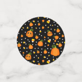 Whimsical Pompoenen & Candy Corn Fun Halloween Confetti (Kleine voorkant)