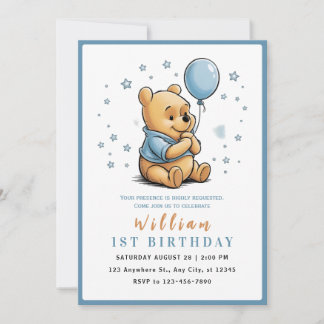 Whimsical Pooh & Friends Birthday Kaart