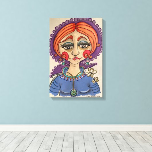 Whimsical Portrait Canvas Afdruk (Insitu (Houten vloer))