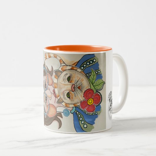 "Whimsical Portrait" gezicht Mok (Voorkant rechts)