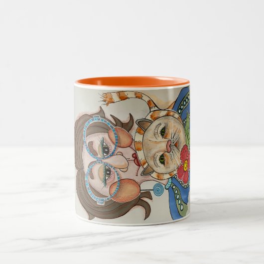 "Whimsical Portrait" gezicht Mok (Center)