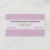 Whimsical Posh Princess Boutique Carte de visite (Dos)