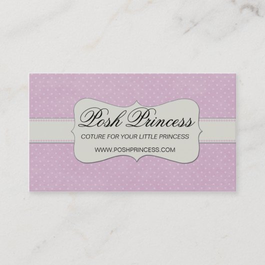 Whimsical Posh Princess Boutique Carte de visite (Devant)