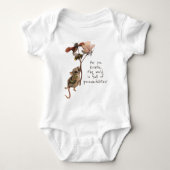Whimsical Possum en Inspirerend Adventure Quote Romper (Voorkant)