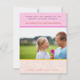 Whimsical Poster Style Photo Weddenschap Save the  Save The Date