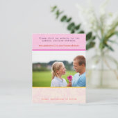 Whimsical Poster Style Photo Weddenschap Save the Save The Date (Staand voorkant)