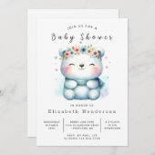 Whimsical Printable Beer Baby shower Kaart (Voorkant / Achterkant)
