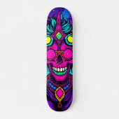 Whimsical Psychedelic Skateboard Alien (Devant)