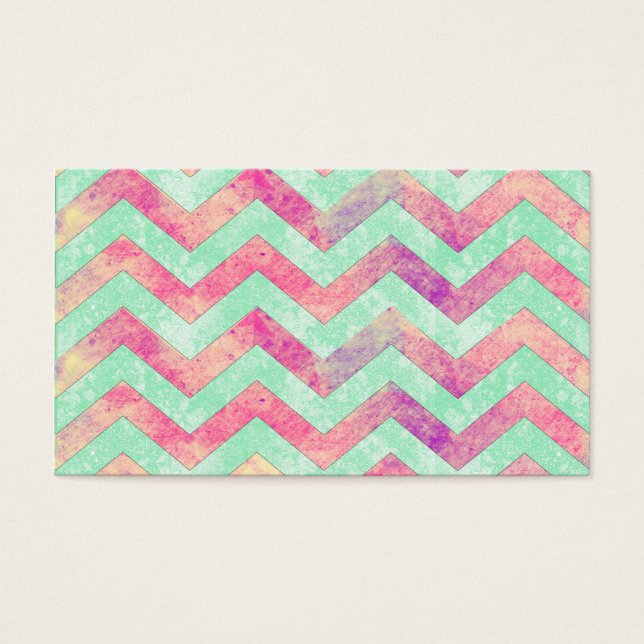 Whimsical Purple Abstrait Mint vert rose Chevron (Devant)