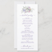 Whimsical Purple Floral Romantique Programme de ma (Dos)