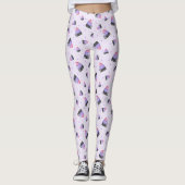 Whimsical Purple Halloween Cany Corn Leggings (Voorkant)