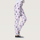 Whimsical Purple Halloween Cany Corn Leggings (Rechts)
