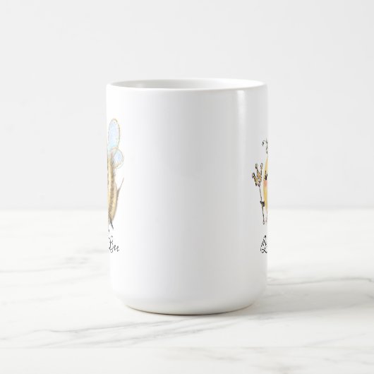 Whimsical Queen Bee met Crown en Wand Mok (Center)