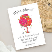 Whimsical Quilded Patches Tree New Address Aankondiging