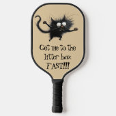 *~* Whimsical Quirky Cat AP68 Bloemen 8 FOTO Pickleball Paddle (Achterkant)