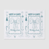 Whimsical Quirky Doodle Holiday Tissuepapier (Voorkant)