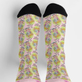 Whimsical Quirky Elf Voeg naam toe Schattige Retro Sokken (Top)