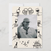 Whimsical Quirky Funky Cheers 30e verjaardag Kaart (Achterkant)