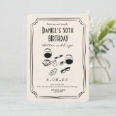 Whimsical Quirky Funky Handwriting 50e verjaardag Kaart (Staand voorkant)