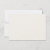 Whimsical Quirky Hand Drawn Bow RSVP Response Kaar (Achterkant)