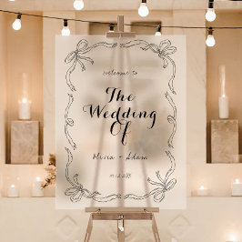 Whimsical Quirky Hand getrokken Boog Welkom Acryl Bord