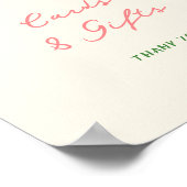 Whimsical Quirky Handgeschreven Bow Kaarten en ges Poster (Hoek)