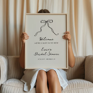 Whimsical Quirky manuscrit Affiche de bienvenue Bo