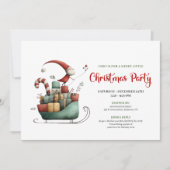 Whimsical Quirky Santa Holiday Party Invitation (Devant)