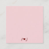 Whimsical Quirky Squiggles Roze Bruiloft RSVP Informatiekaartje (Achterkant)