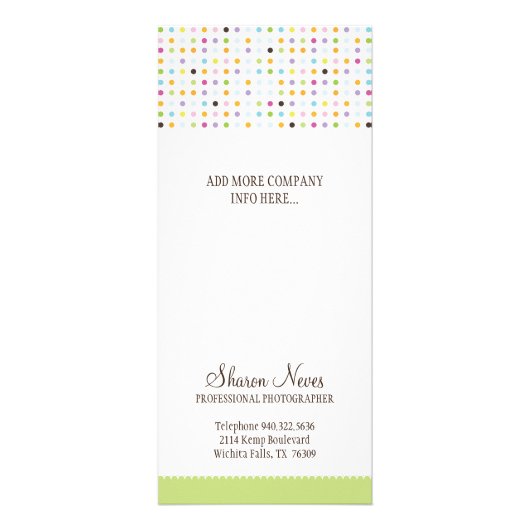 Whimsical Rack Card Reclamekaart (Achterkant)