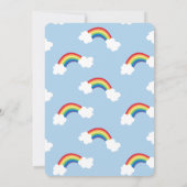 Whimsical Rainbow Anniversaire Fête Invitation (Dos)