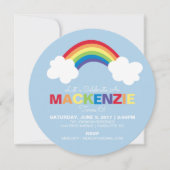 Whimsical Rainbow Birthday Party uitnodiging (Voorkant)