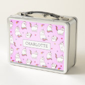 Whimsical Rainbow Cats Metal Lunchbox (Dos)