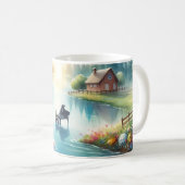 Whimsical Rainbow Earth Fantasy Scene Koffiemok (Voorkant rechts)